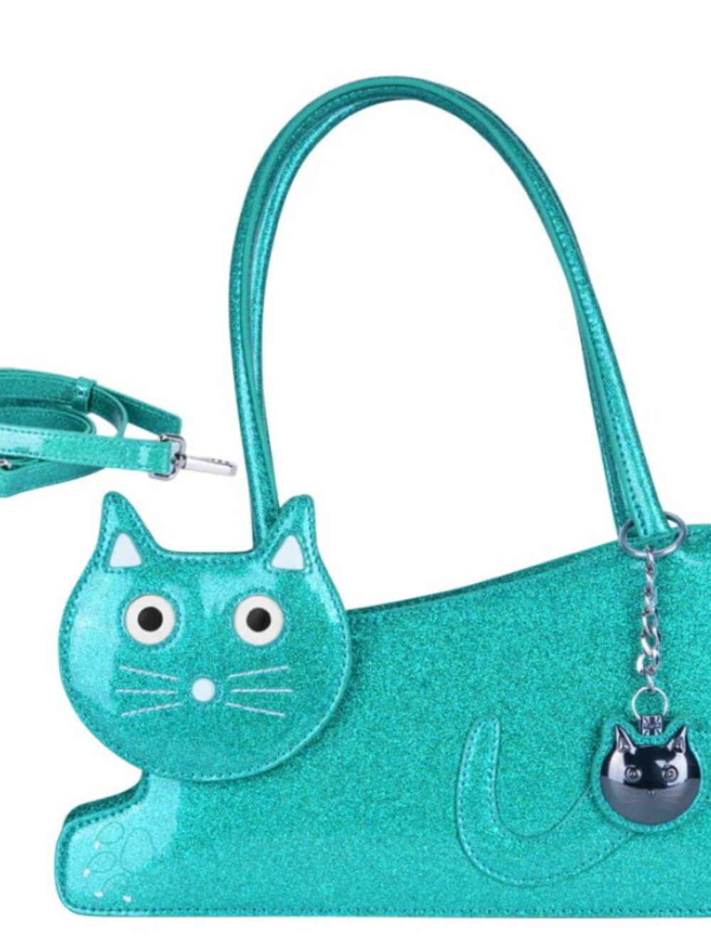 TUK shoes Teal Glitter Cat Handbag New Without Tags